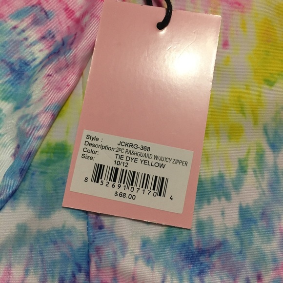 Juicy Couture rash guard 2 piece swimsuit - Picture 6 of 7